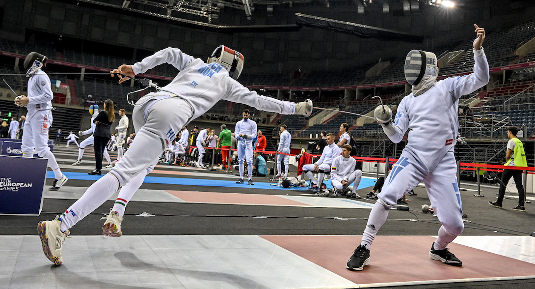 Today's men's epee and women's sabre programme
